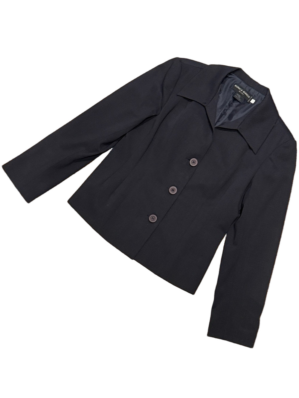 Monica Bianco, Italian made women's black blazer | Size 12